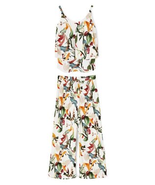 San-ai Resort（三愛水着楽園） ロングパンツセット　13L・15L　【Coral veil（コーラルヴェール）】 ホワイト