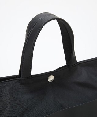 TOPKAPI 【Breath TOPKAPI sis】【WEB限定】ナイロン レザーポケット トートバッグ ショルダー付き A4 / 軽量 / CALM カーム ブラック