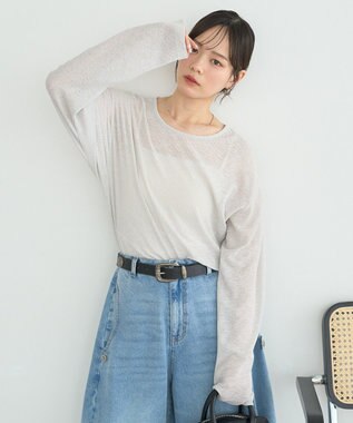 earth music&ecology シアーワッフルプルオーバー