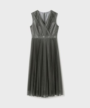 GRACE CONTINENTAL ブライトメッシュワンピース グレー