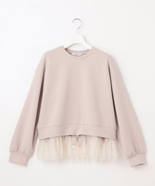 Feroux チュールコンビダンボール プルオーバー ピンク系