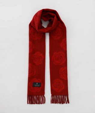 AURORA LANVIN COLLECTION（ランバン コレクション） カシミヤ１００％厚手柄ジャカードプチマフラー