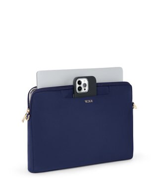 TUMI VOYAGEUR 「ダコタ」ラップトップ・クロスボディ インディゴ/ライト ゴールド