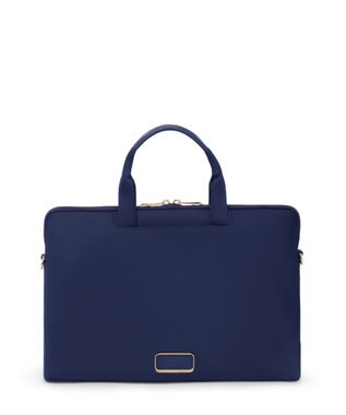 TUMI VOYAGEUR 「ダコタ」ラップトップ・クロスボディ インディゴ/ライト ゴールド