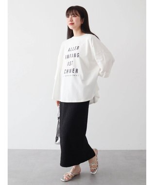 Green Parks インド綿 BIGサイズブロックロゴ半袖プルオーバー Off White