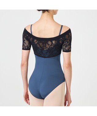 Chacott ハーフスリーブレオタード インディゴブルー