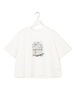 23区 Lauren Rolwing コラボ グラフィックプリント フレア Tシャツ オフ