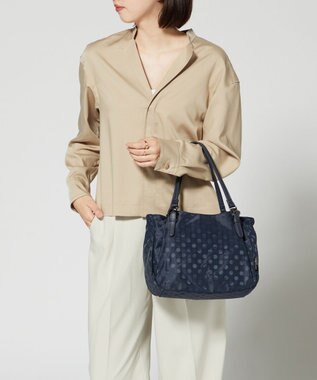 Y'SACCS 【Y’SACCS vous et】ドットジャカード マルチウェイトート Sサイズ ネイビー