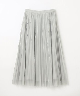 GRACE CONTINENTAL フォイルラインプリーツスカート グレー