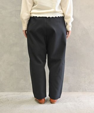 muuc トリプルクロス タックパンツ｜軽くてふっくらした三重織り生地・セットアップ可能 ブラック