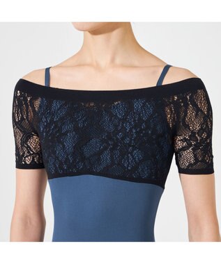 Chacott ハーフスリーブレオタード インディゴブルー