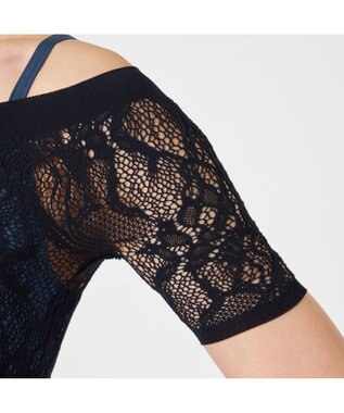 Chacott ハーフスリーブレオタード インディゴブルー