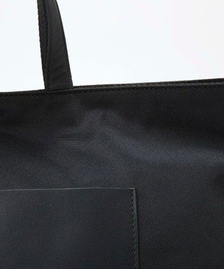 TOPKAPI 【Breath TOPKAPI sis】【WEB限定】ナイロン レザーポケット トートバッグ ショルダー付き A4 / 軽量 / CALM カーム ブラック