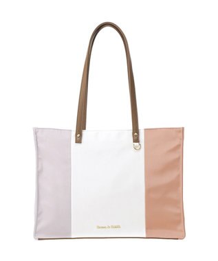 Maison de FLEUR トリコロールスクエアトートバッグ Multi