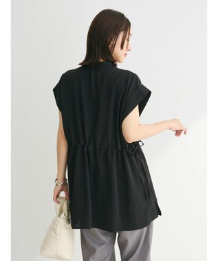 Green Parks ウエストドロストフレンチスリーブチュニック Black