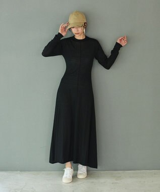 #Newans パーフェクトシルエットニットドレス ブラック