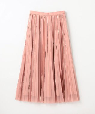 GRACE CONTINENTAL フォイルラインプリーツスカート ピンク