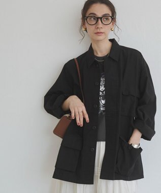 WEGO 【ANGIE VINTAGE】ミリタリー シャツジャケット ブラック