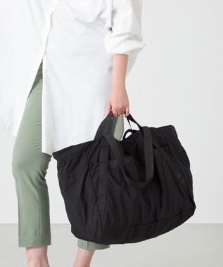 LA BAGAGERIE 【MONICA】ダブルハンドル　パッカブルビッグバッグ ブラック