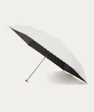 MOONBAT 【WEB限定/ 遮光率100％/遮熱/UV】POLO RALPH LAUREN（ポロ ラルフローレン）晴雨兼用日傘 ワンポイント ポロポニー ストライプ 折りたたみ傘 ベージュ