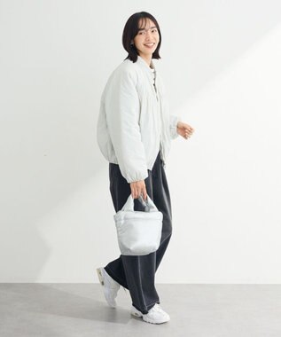 Green Parks 中綿シャーリングブルゾン Sax