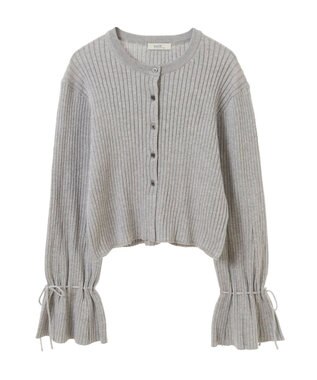 earth music&ecology キャンディースリーブカーディガン Gray