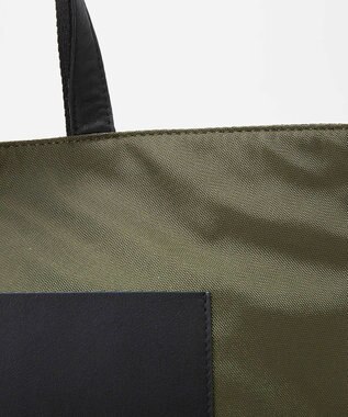 TOPKAPI 【Breath TOPKAPI sis】【WEB限定】ナイロン レザーポケット トートバッグ ショルダー付き A4 / 軽量 / CALM カーム カーキ