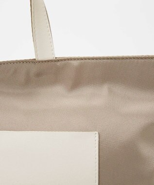 TOPKAPI 【Breath TOPKAPI sis】【WEB限定】ナイロン レザーポケット トートバッグ ショルダー付き A4 / 軽量 / CALM カーム ベージュ
