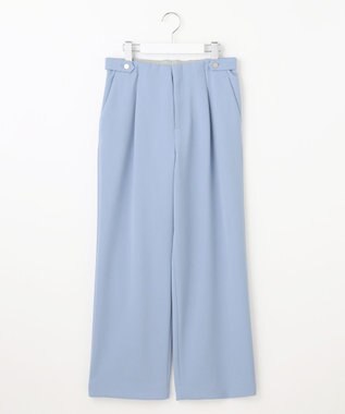 J.PRESS LADIES 【洗える】ノルディスバックスキン ワイド パンツ ブルー系