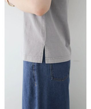 Green Parks ・Ｄｏｕｂｌｅ　Ｆｌａｇｓ　ピグメント加工ノースリＴＥＥ Light Gray