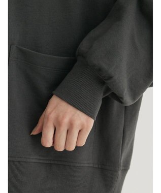 Green Parks ミニ裏毛オーバーサイズカーディガン Dark Gray