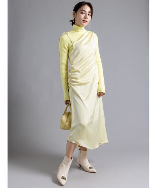 Te chichi 【Atelier Bonheur】サテンキャミドレス《2025winter catalog item》 イエロー
