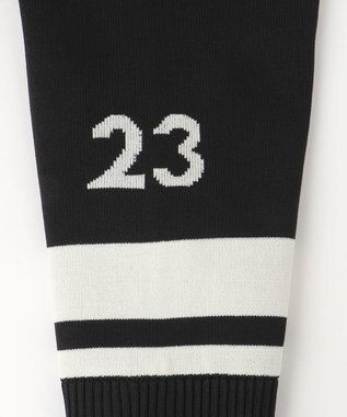 23区GOLF 【MEN】【ウォッシャブル】グラフィックダブルジャガードニット ブラック系