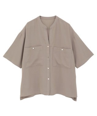 AMERICAN HOLIC ミリタリーWポケットスキッパーシャツ Khaki