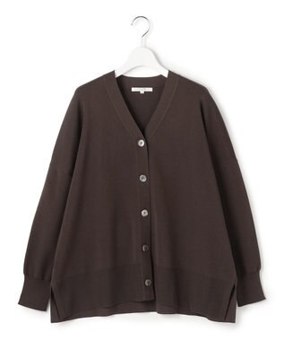 23区 L 【SLOW/一部店舗限定】コットンポリエステル カーディガン ダークブラウン系