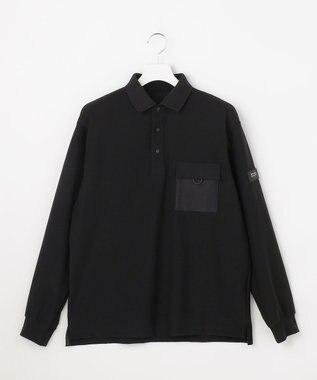 23区GOLF 【MEN】「AIR TOOL」長袖ポケットポロシャツ ブラック系
