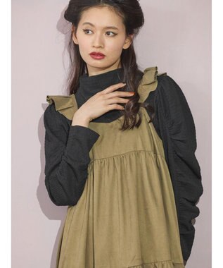 Green Parks ■ＥＳＣＡＲ　フリルキャミティアードワンピース Gray Beige