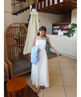 Green Parks バックデザインキャミワンピース Off White