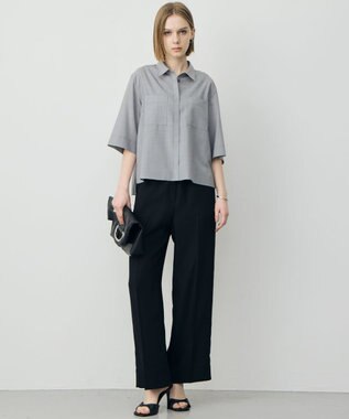 ICB L 【先行予約】ドライクールトロ 5分袖シャツ ライトグレー