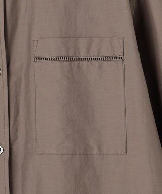 23区 【先行予約】ナイロンコットンタフタ シャツワンピース モカ系