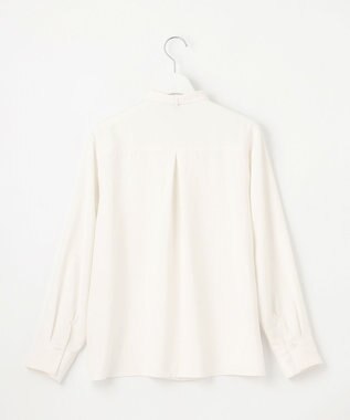 J.PRESS LADIES 【レイヤードスタイルに】ヌーディスバックサテン ボウタイ ブラウス アイボリー系