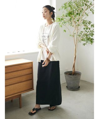 CRAFT STANDARD BOUTIQUE 【キナリノ別注】リネンレーヨンスカート Black