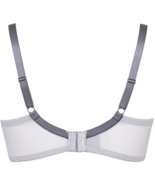 WACOAL 【リボンブラ 脇すっきり】 ブラジャー 脇高設計 着やせシルエット 谷間をメイクしてキープ Gカップまで対応 大きいサイズ レディース BRB433 /ワコール ブルー