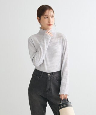Green Parks ・Ｐｅｔｉｔ　Ｆｌｅｕｒ　ジャカードハイネックロンＴＥ Light Gray