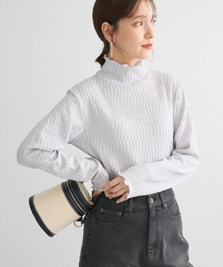 Green Parks ・Ｐｅｔｉｔ　Ｆｌｅｕｒ　ジャカードハイネックロンＴＥ Light Gray