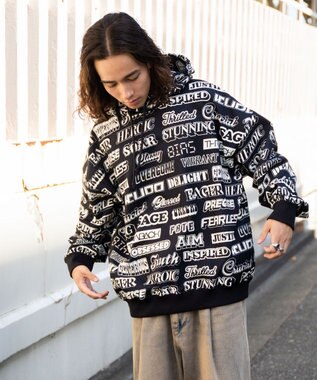 WEGO 総柄BIGプルパーカー 柄1