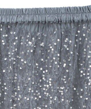 earth music&ecology マルチウェイスパンコールスカート Silver