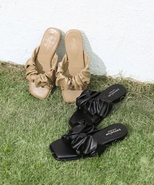 Green Parks ＥＴＳ．合皮パフサンダル Beige