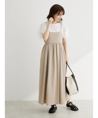 Green Parks ・ＥＬＥＮＣＡＲＥ　ＤＵＥ　ジャカードキャミワンピ Beige