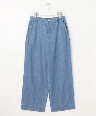 J.PRESS LADIES S 【洗える】4oz Light Denim ストレート パンツ ブリーチ系